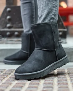 Outlet Damskie ocieplane eko-zamszowe buty a'la śniegowce w m kolorze Xetik Śniegowce