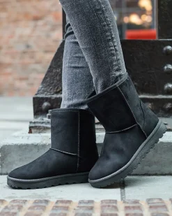 Outlet Damskie ocieplane eko-zamszowe buty a'la śniegowce w m kolorze Xetik Śniegowce