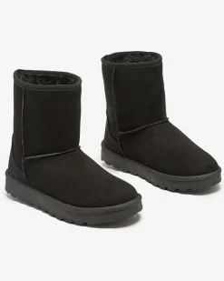 Outlet Damskie ocieplane eko-zamszowe buty a'la śniegowce w m kolorze Xetik Śniegowce