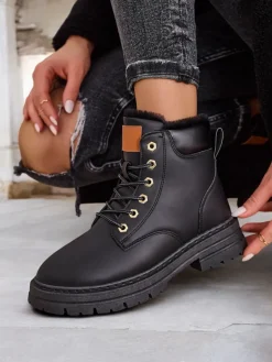 Hot Damskie ocieplane botki typu trapery Radoras Trapery|Botki Z Delikatnym Ociepleniem