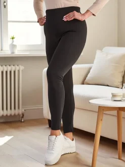 Best Damskie ocieplane spodnie typu tregginsy PLUS SIZE Legginsy / Tregginsy|Plus Size