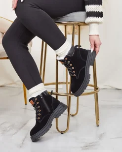 New Damskie ocieplane botki typu trapery w kolorze m Radoras Trapery|Botki Z Delikatnym Ociepleniem