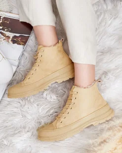 Hot Damskie ocieplane buty sportowe a'la trampki Benvilo Damskie Trampki|Ocieplane