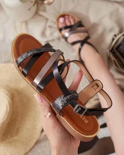 New Damskie sandały Nerno Sandały Płaskie