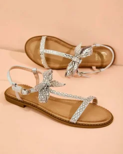 Clearance Damskie sandałki Mian Sandały Płaskie