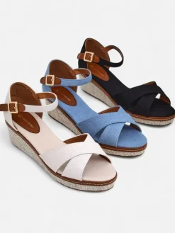 Sale Damskie sandały na koturnie bez palca Terrific Sandały Na Koturnie