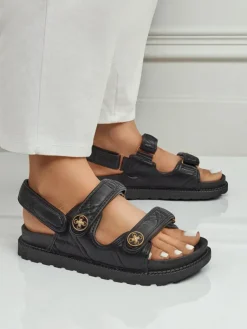 Outlet Damskie sandały na grubszej podeszwie Vivere Sandały Płaskie