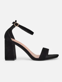 Sale Damskie sandały eko zamszowe Qwadrat Buty Na Wielkie Wyjście|Sandały Na Słupku