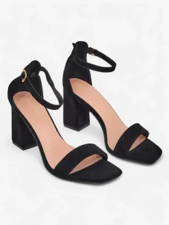 Sale Damskie sandały eko zamszowe Qwadrat Buty Na Wielkie Wyjście|Sandały Na Słupku