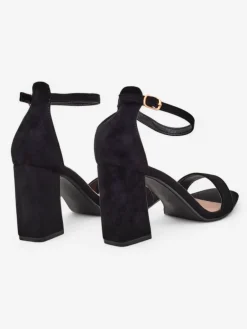 Sale Damskie sandały eko zamszowe Qwadrat Buty Na Wielkie Wyjście|Sandały Na Słupku