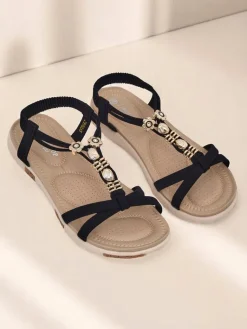 Outlet Damskie sandały z ozdobami Veve Ugc|Sandały Płaskie