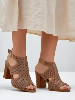 Online Damskie sandały na słupku ażurowe Abetle Buty Na Wielkie Wyjście|Sandały Na Słupku