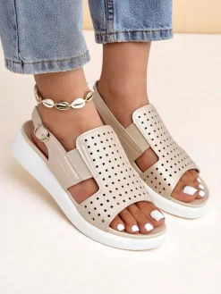 Clearance Damskie sandały na grubszej podeszwie BreezyStep Sandały Płaskie