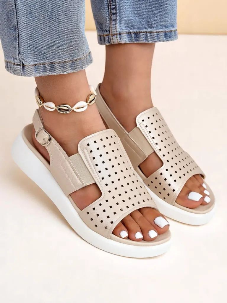 Clearance Damskie sandały na grubszej podeszwie BreezyStep Sandały Płaskie