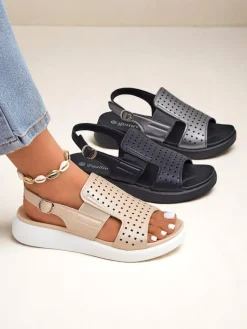 Clearance Damskie sandały na grubszej podeszwie BreezyStep Sandały Płaskie