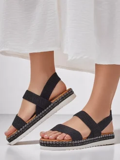 Online Damskie sandały z ozdobną podeszwą Zindas Sandały Płaskie