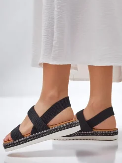 Online Damskie sandały z ozdobną podeszwą Zindas Sandały Płaskie