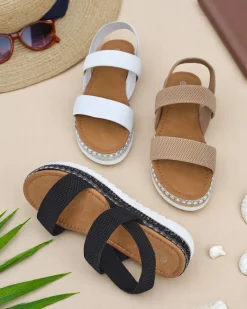 Online Damskie sandały z ozdobną podeszwą Zindas Sandały Płaskie