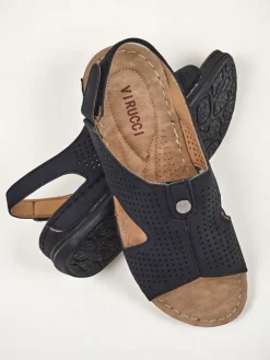 New Damskie sandały ażurowe Leminni Sandały Płaskie