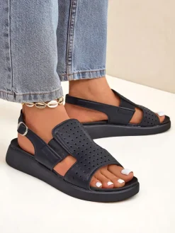 Sale Damskie sandały na grubszej podeszwie BreezyStep Sandały Płaskie