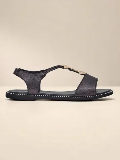 Discount Damskie sandały z ozdobnymi paseczkami Siena Glow Sandały Na Koturnie