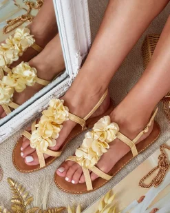 Best Damskie sandały Wimi Sandały Na Koturnie