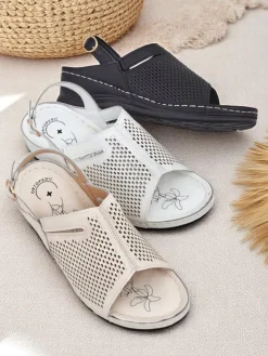 Best Damskie sandały na niskim koturnie Mira Sandały Na Koturnie