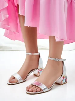 Discount Damskie sandały z ozdobnym obcasem Ballou Buty Na Wielkie Wyjście|Sandały Na Słupku