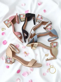 Discount Damskie sandały z ozdobnym obcasem Ballou Buty Na Wielkie Wyjście|Sandały Na Słupku