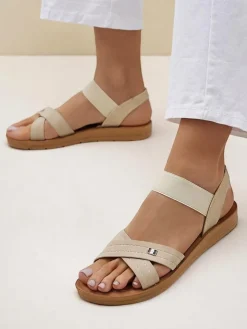 Best Damskie sandały z gumką Zerefis Sandały Płaskie