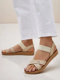 Best Damskie sandały z gumką Zerefis Sandały Płaskie