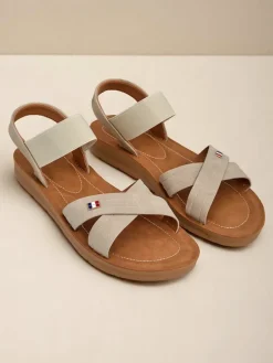 Best Damskie sandały z gumką Zerefis Sandały Płaskie