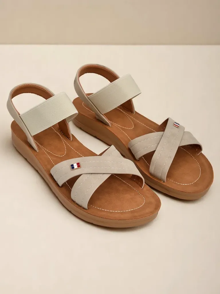 Best Damskie sandały z gumką Zerefis Sandały Płaskie