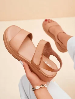 Best Damskie sandały na grubszej podeszwie Otvanna Sandały Płaskie