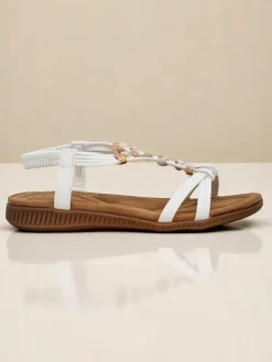 Best Damskie sandały z ozdobami Imen Sandały Płaskie