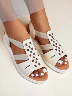 Best Damskie sandały na niskim koturnie Sora Sandały Na Koturnie