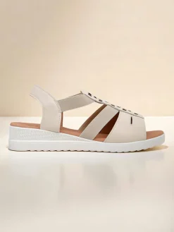 Best Damskie sandały na niskim koturnie Sora Sandały Na Koturnie