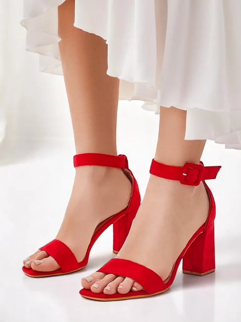 Clearance Damskie sandały eko zamszowe Ardeni Buty Na Wielkie Wyjście|Sandały Na Słupku