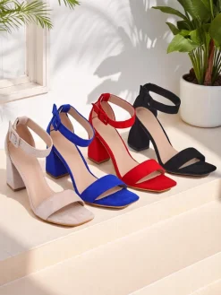 Clearance Damskie sandały eko zamszowe Ardeni Buty Na Wielkie Wyjście|Sandały Na Słupku