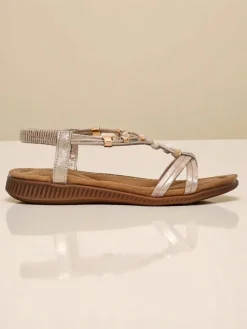 Online Damskie sandały z ozdobami Imen Sandały Płaskie