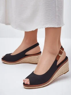 New Damskie sandały na koturnie bez palca Tafenis Sandały Na Koturnie