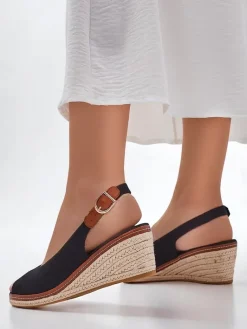 New Damskie sandały na koturnie bez palca Tafenis Sandały Na Koturnie