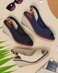 New Damskie sandały na koturnie bez palca Tafenis Sandały Na Koturnie