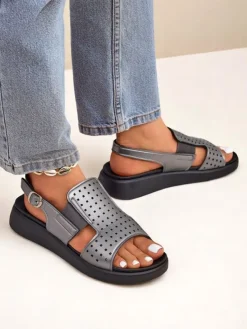 Outlet Damskie sandały na grubszej podeszwie BreezyStep Sandały Płaskie