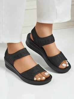 Outlet Damskie sandały na grubszej podeszwie Viva Flex II Sandały Płaskie