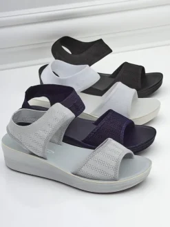 Outlet Damskie sandały na grubszej podeszwie Viva Flex II Sandały Płaskie