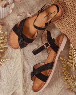 New Damskie sandały Renos Sandały Płaskie