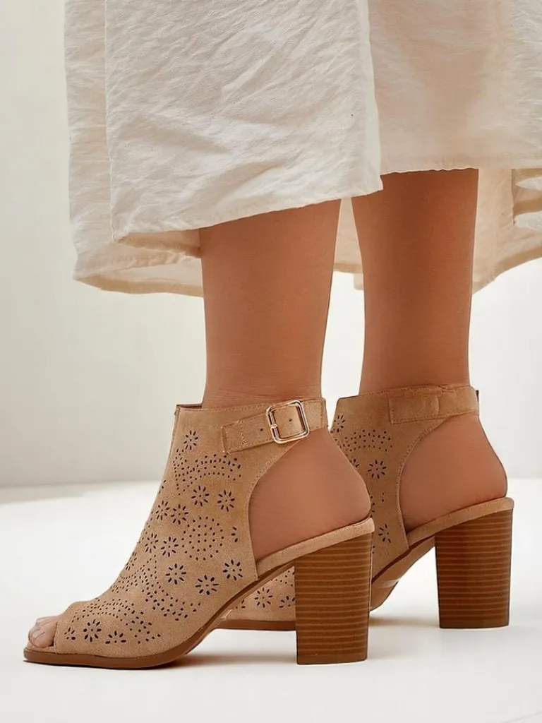 Best Damskie sandały na słupku ażurowe Abetle Buty Na Wielkie Wyjście|Sandały Na Słupku