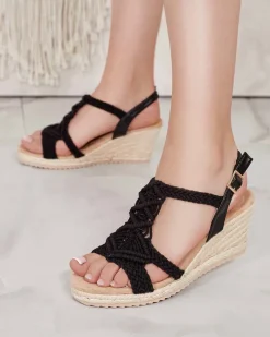 Outlet Damskie sandały na koturnie Ovia Sandały Na Koturnie