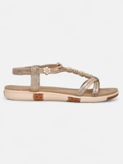 Outlet Damskie sandały z ozdobami Veve Sandały Płaskie